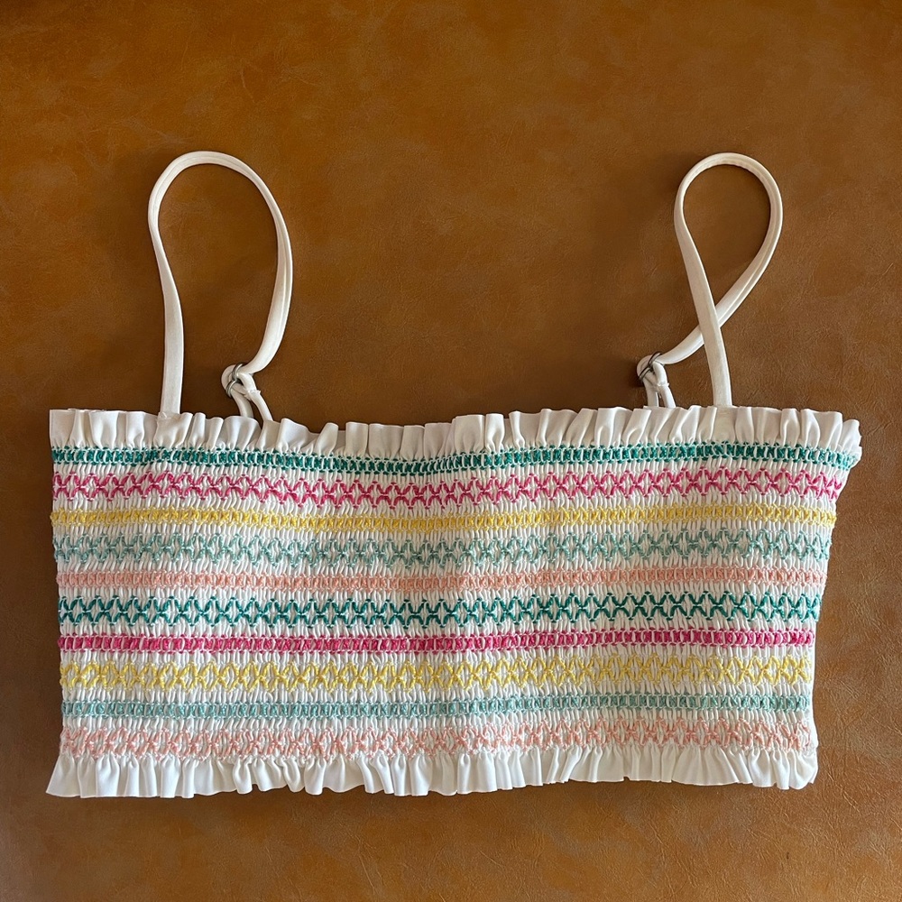 Colorful Striped Kids Swim Top